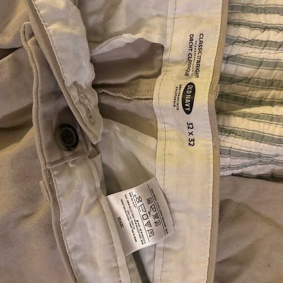 Old Navy Khakis 32x32 classic straight - Picture 3 of 3